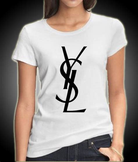 ysl logo t shirt women